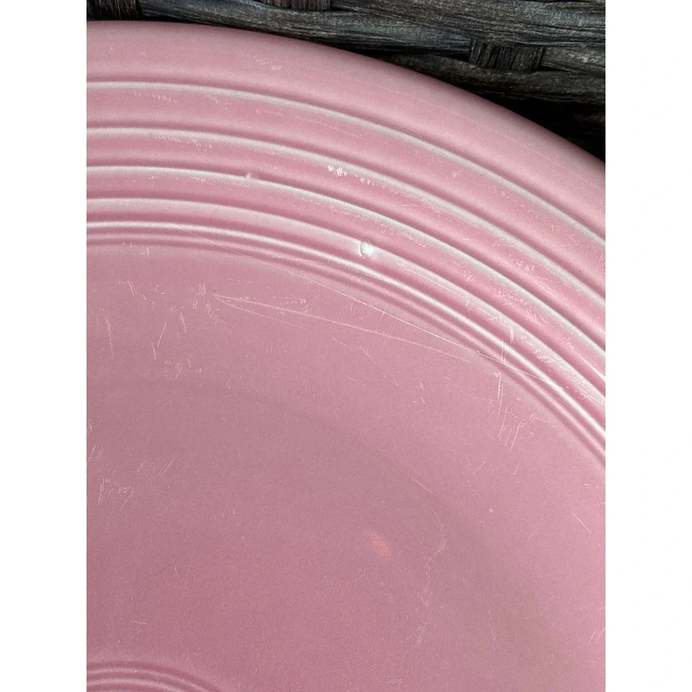 Fiesta Rose Pink Dinner Plates Set of 2 Homer Laughlin China Co 10.5 Inch USA